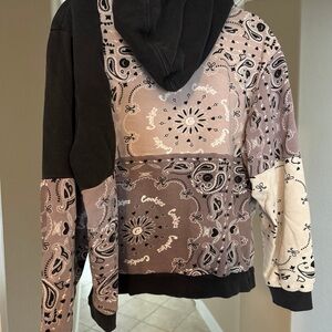 Cookies Black and Gray Patchwork Hoodie